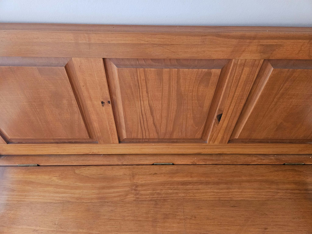Wooden storage bench with leather cushion - image 8 of 12