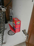 Metal wire dish rack with cleaning supplies - thumbnail 3 of 5
