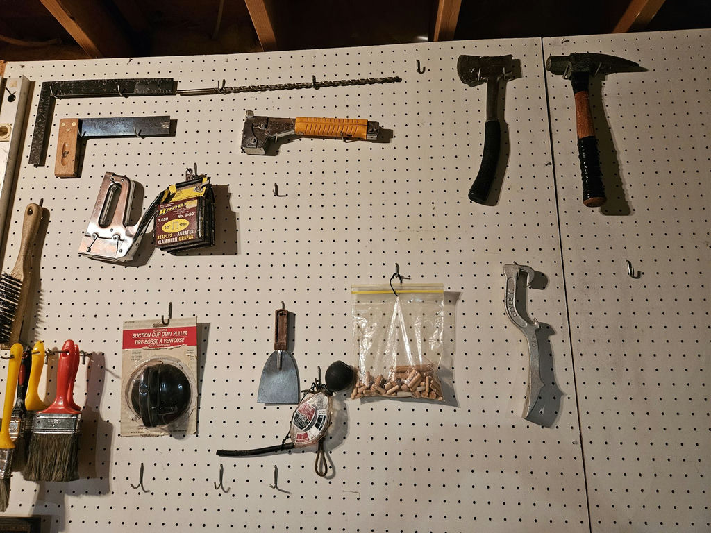 Assorted hand tools and red tool chest - image 9 of 10