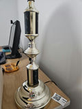 Table lamp with beige pleated shade - thumbnail 2 of 6