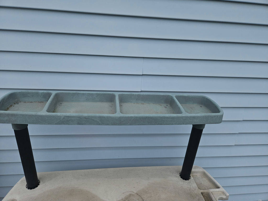 Plastic rolling utility cart/potting table with top tray and cabinet doors - image 4 of 7