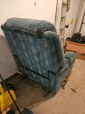 Green fabric recliner chair with power adapter - thumbnail 3 of 10