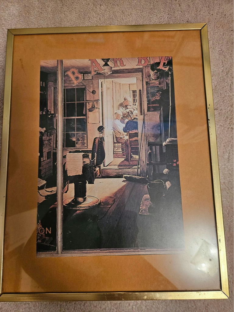 Two framed vintage Norman Rockwell restaurant prints - image 2 of 4
