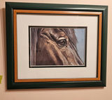 Set of 3 10" X 12" framed horse portraits - thumbnail 1 of 6
