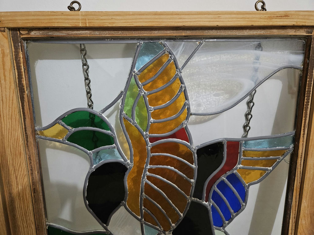 Stained-glass bird panel - image 1 of 6