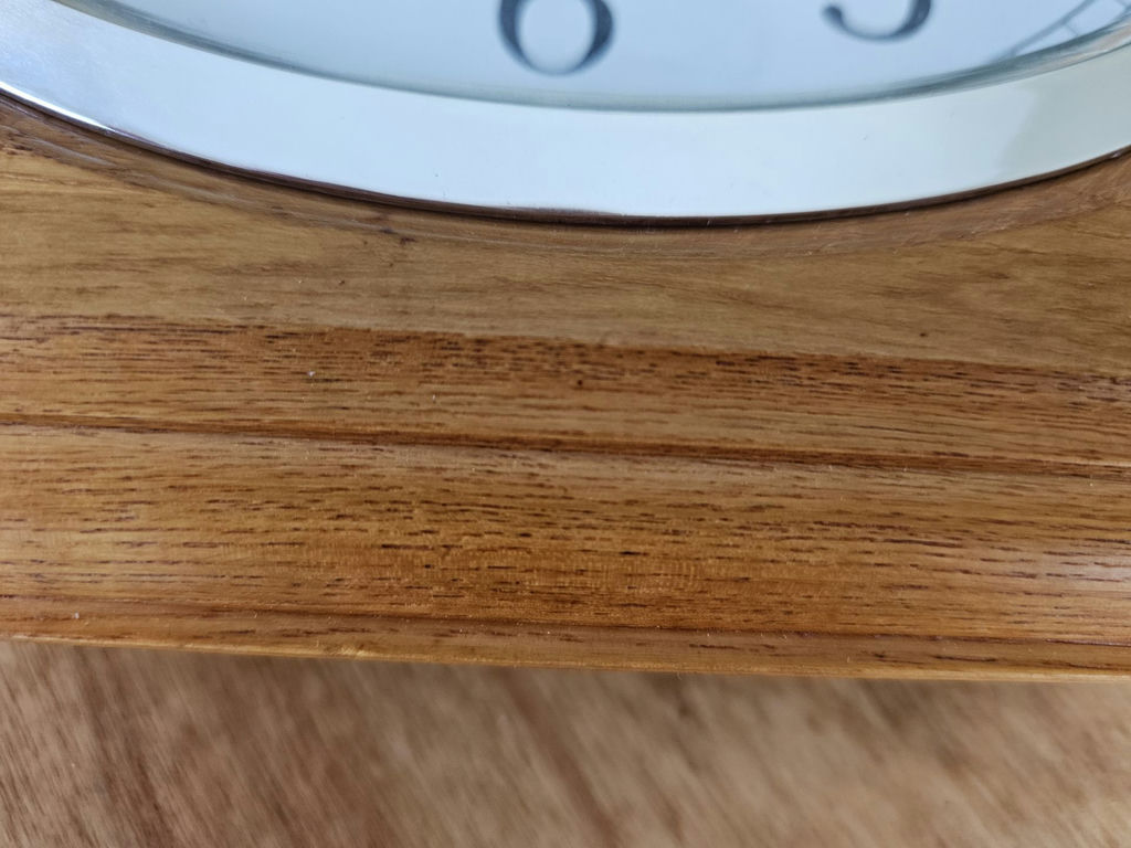 Octagonal wooden wall clock with quartz movement - image 3 of 4