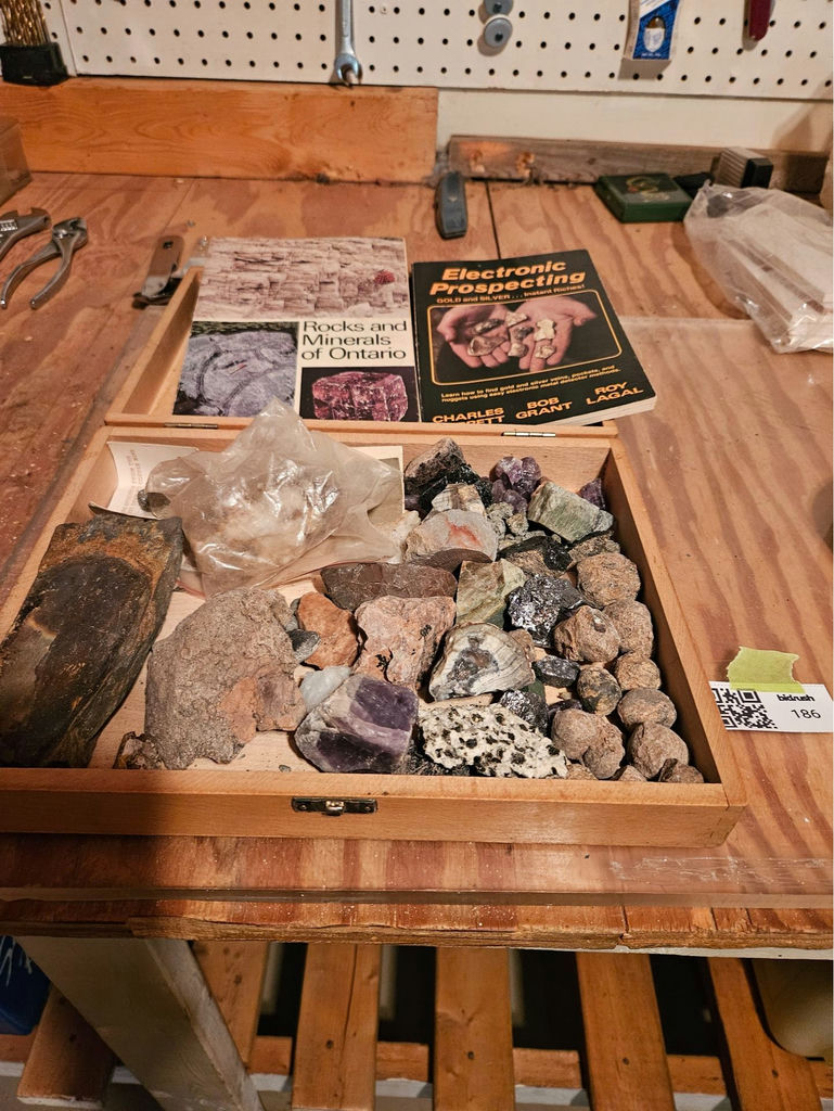Rock and mineral collection with geology books - image 1 of 3