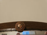 Vintage wooden dresser with round mirror - thumbnail 6 of 10