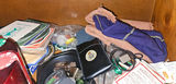 Vintage poker set with chips, playing cards, dealer button, dictionary, and wine charms - thumbnail 6 of 6