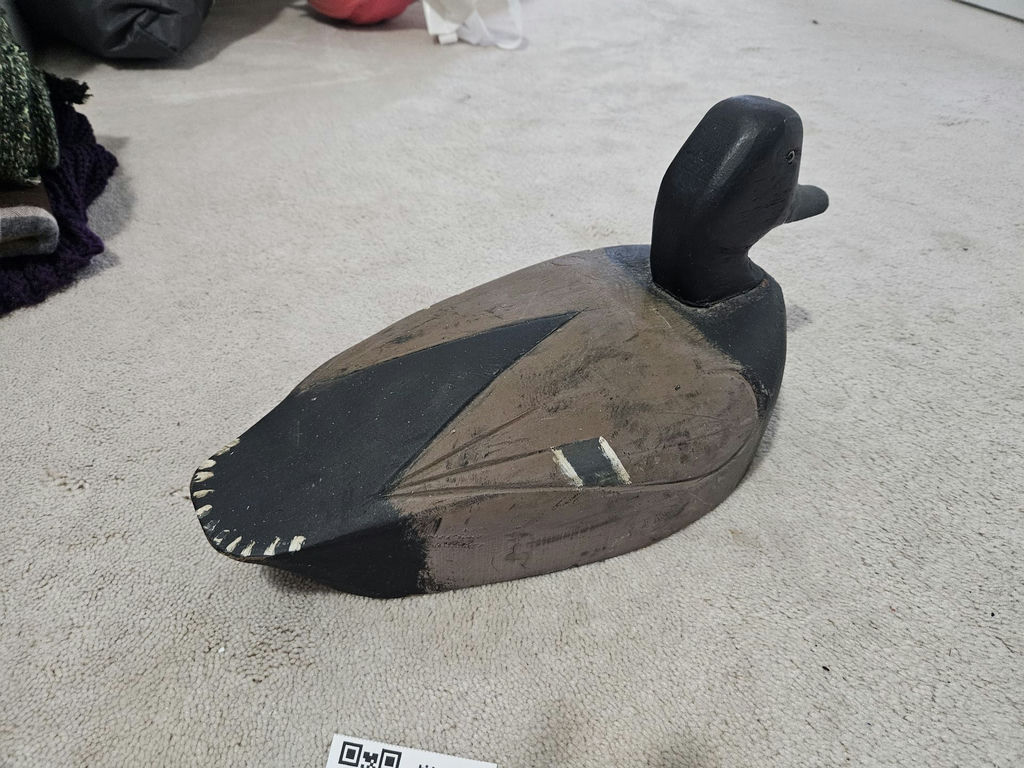 Hand-carved wooden duck decoy - image 4 of 5