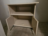 Beige freestanding cabinet with open shelf and double doors - thumbnail 6 of 6