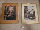 Two framed vintage Norman Rockwell restaurant prints - thumbnail 1 of 4