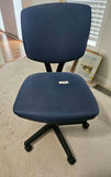 Blue fabric swivel office chair - thumbnail 1 of 5