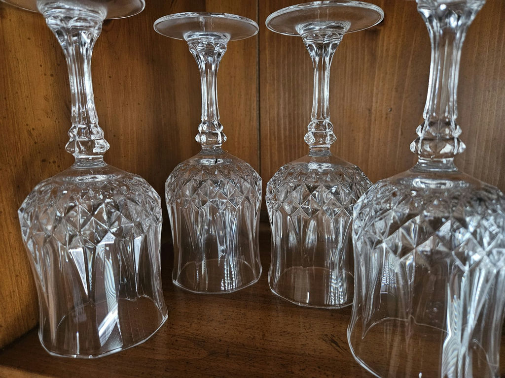 Crystal cut-glass wine glasses (set) - image 3 of 6