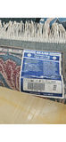 Decorative blue/teal border rug ~ 63" X 93" - thumbnail 5 of 7