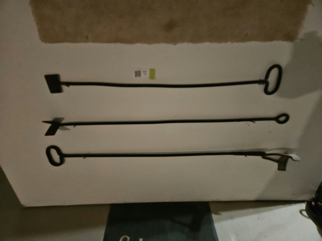 Wall-mounted black iron tool set - image 1 of 5