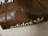 Brown leather Adidas duffel bag and Labatt's Blue Light promotional tote - thumbnail 5 of 6