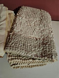 Bathroom shower curtain, liner, hooks and bath mat - thumbnail 2 of 5
