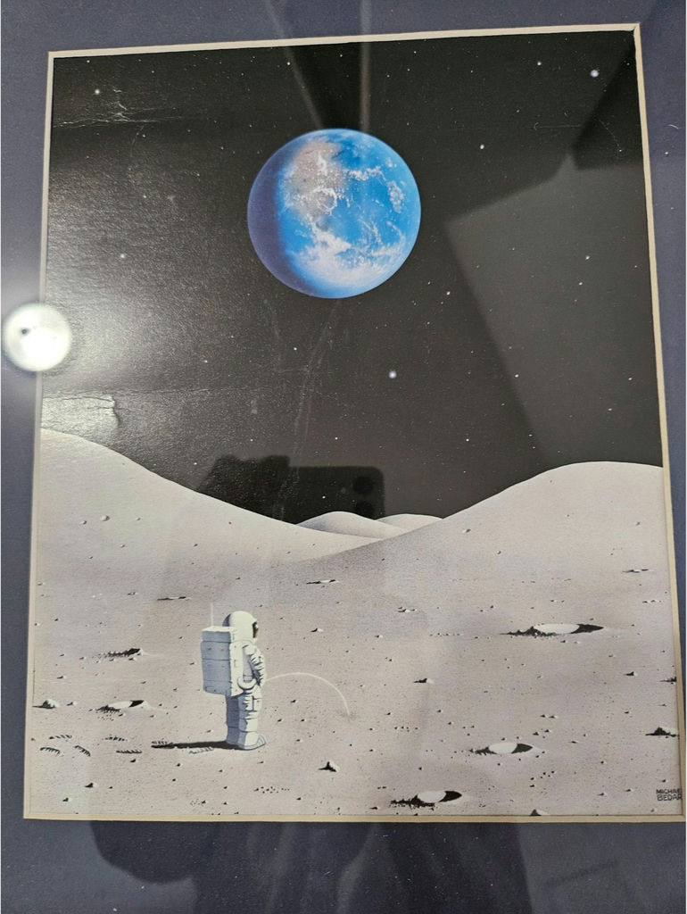 Framed astronaut on the Moon art print by Michael Bedard - image 2 of 5