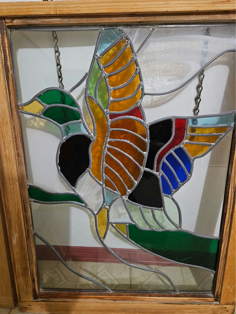 Stained-glass bird panel - image 3 of 6