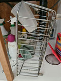 Metal wire dish rack with cleaning supplies - thumbnail 2 of 5