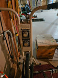 Vintage stationary exercise bike with blue seat and dual-dial console - thumbnail 4 of 4