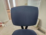 Blue fabric swivel office chair - thumbnail 3 of 5