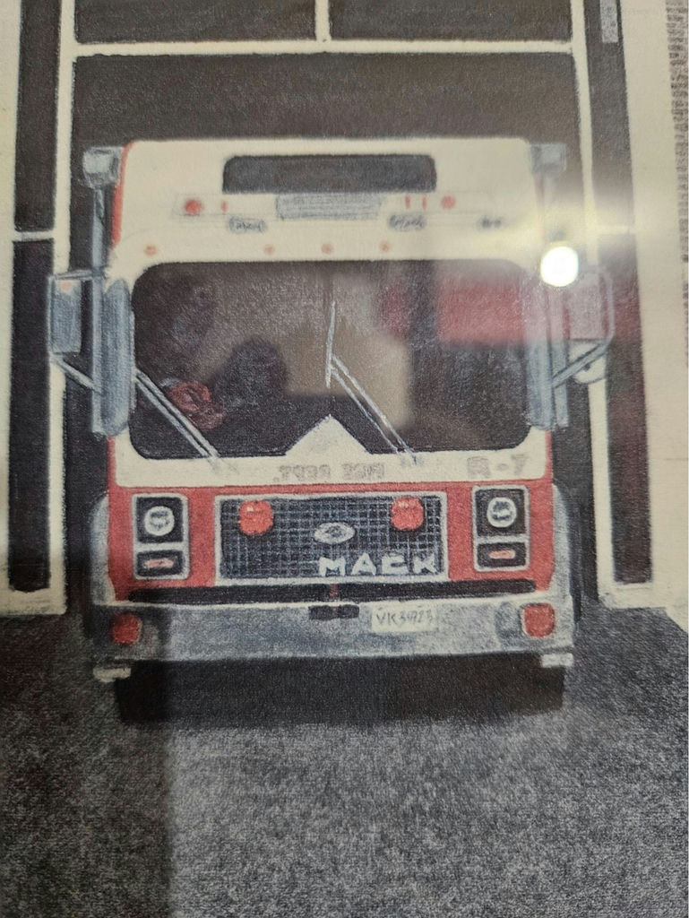Framed Fire Station Print with Fire Trucks - image 3 of 7
