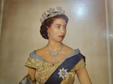 Framed portrait of a Queen Elizabeth II with crown and jewelry - thumbnail 2 of 10