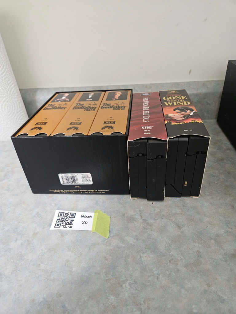 The Godfather Collection VHS set with Gone with the Wind & For Whom the Bell Tolls tapes - image 1 of 9