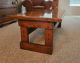 Rustic solid wood coffee table and 2 matching end tables - thumbnail 3 of 9