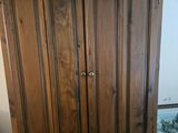 Large wooden armoire with carved crest and drawers - thumbnail 6 of 16