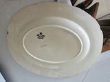 Pair of oval floral ceramic plates/platters with embossed border - thumbnail 9 of 9