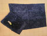2 Navy Blue Microfiber Bath Mats - thumbnail 1 of 6