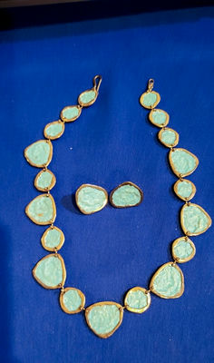 Jewelry #5 | Verdigris Necklace & matching Earrings - Image 1 of 2