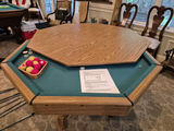 Octagonal Multi-Game Table – Bumper Pool, Poker, Checkers & Backgammon - thumbnail 1 of 4