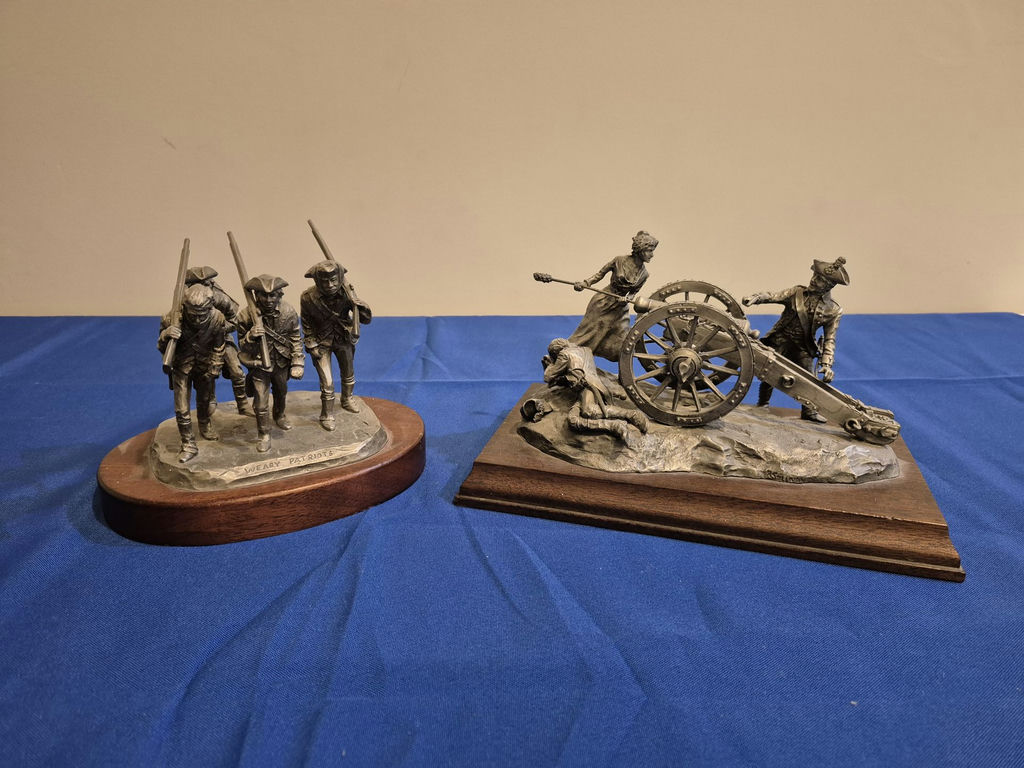 Pewter Historical Military Figurines on Wooden Bases - image 1 of 4