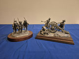 Pewter Historical Military Figurines on Wooden Bases - thumbnail 1 of 4