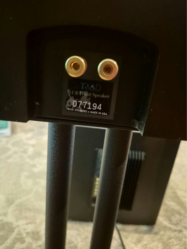 Pair of Triad LCR Front Speakers on Stands and Subwoofer - image 7 of 8