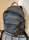 Coach black pebbled leather backpack with flower charms - thumbnail 2 of 5