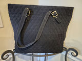 Coach: Black quilted handbag with dual handles - thumbnail 1 of 3