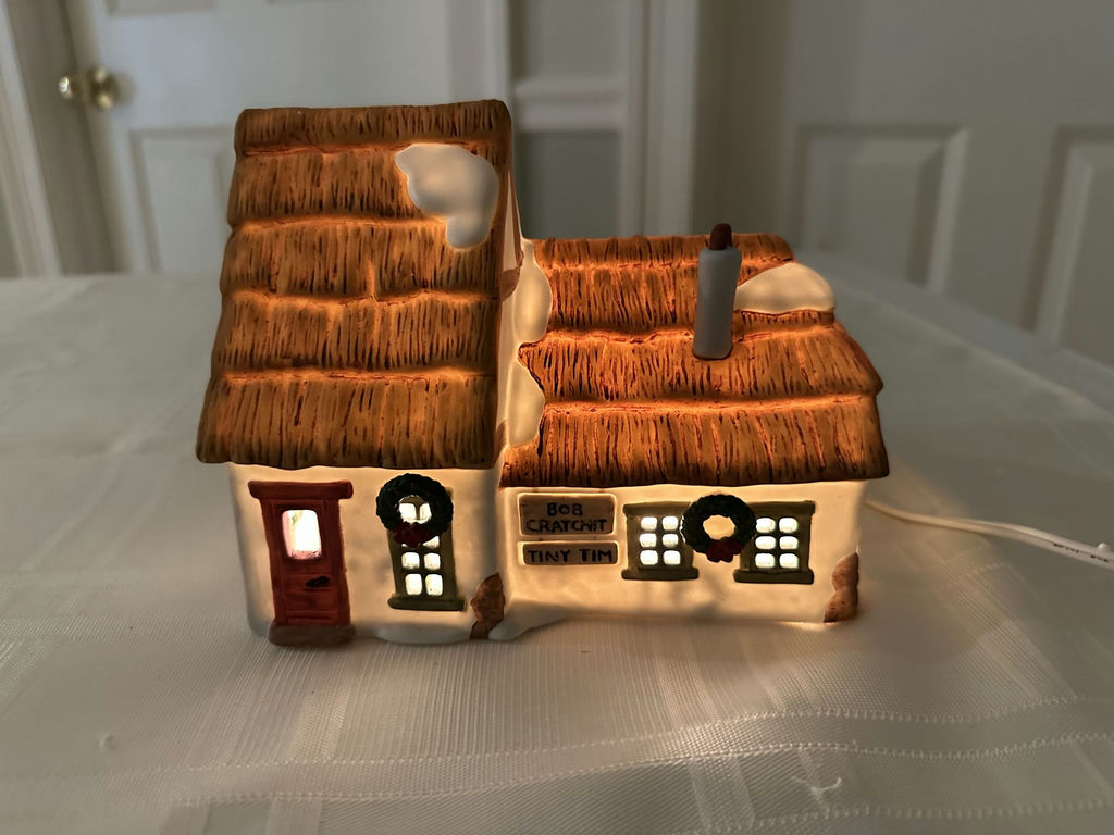 Dickens Village Cottage: Bob Cratchit and Tiny Tim - image 1 of 9