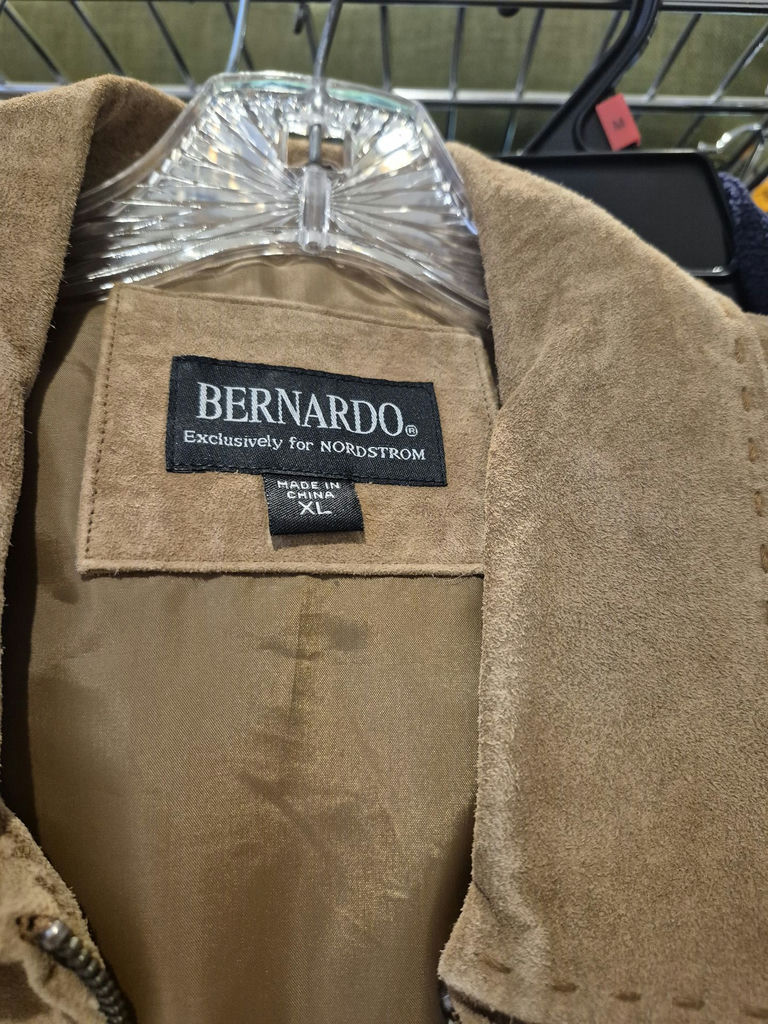Bernardo Suede Leather Jacket XL - image 2 of 3