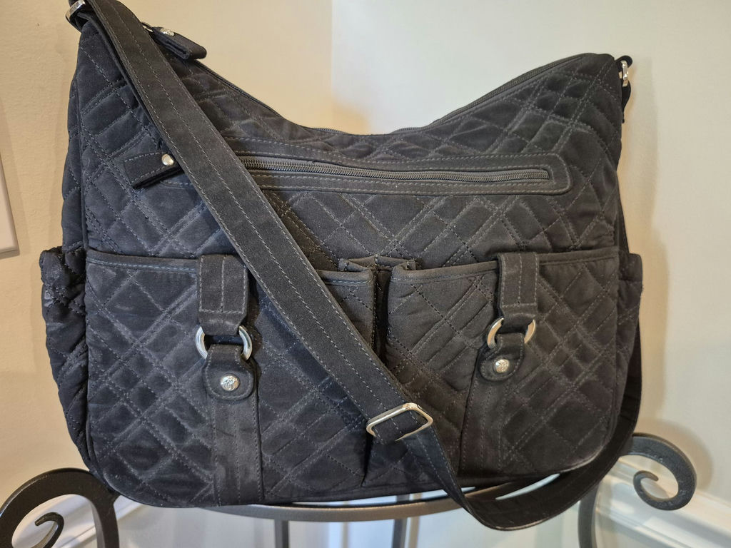 Vera Bradley Handbag- Black Quilted - image 1 of 4