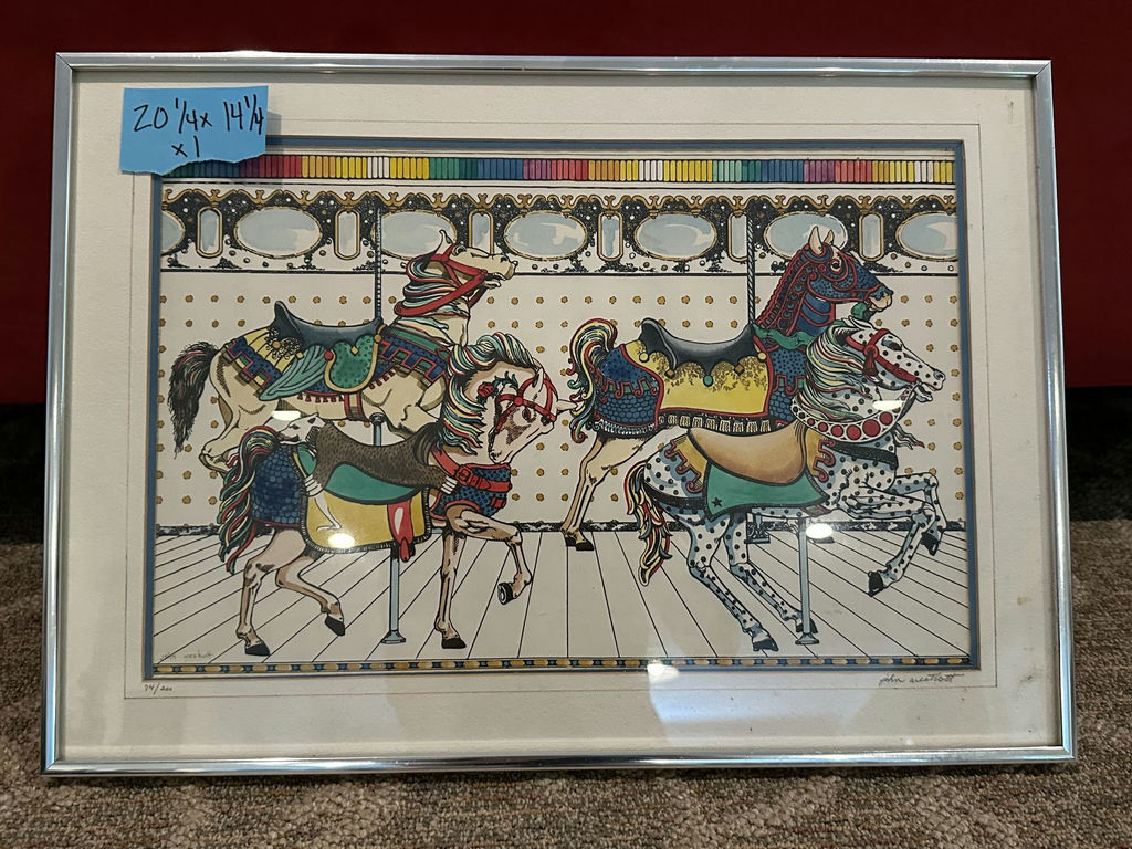 Framed John Westcott Carousel Horse Print - image 2 of 4
