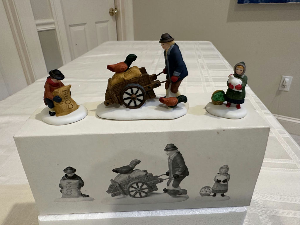 Heritage Village Collection Miniature Figurine Set with Cart and Theater Wagon - image 1 of 10