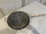 Stainless steel nesting bowls and a metal mesh strainer - thumbnail 4 of 5
