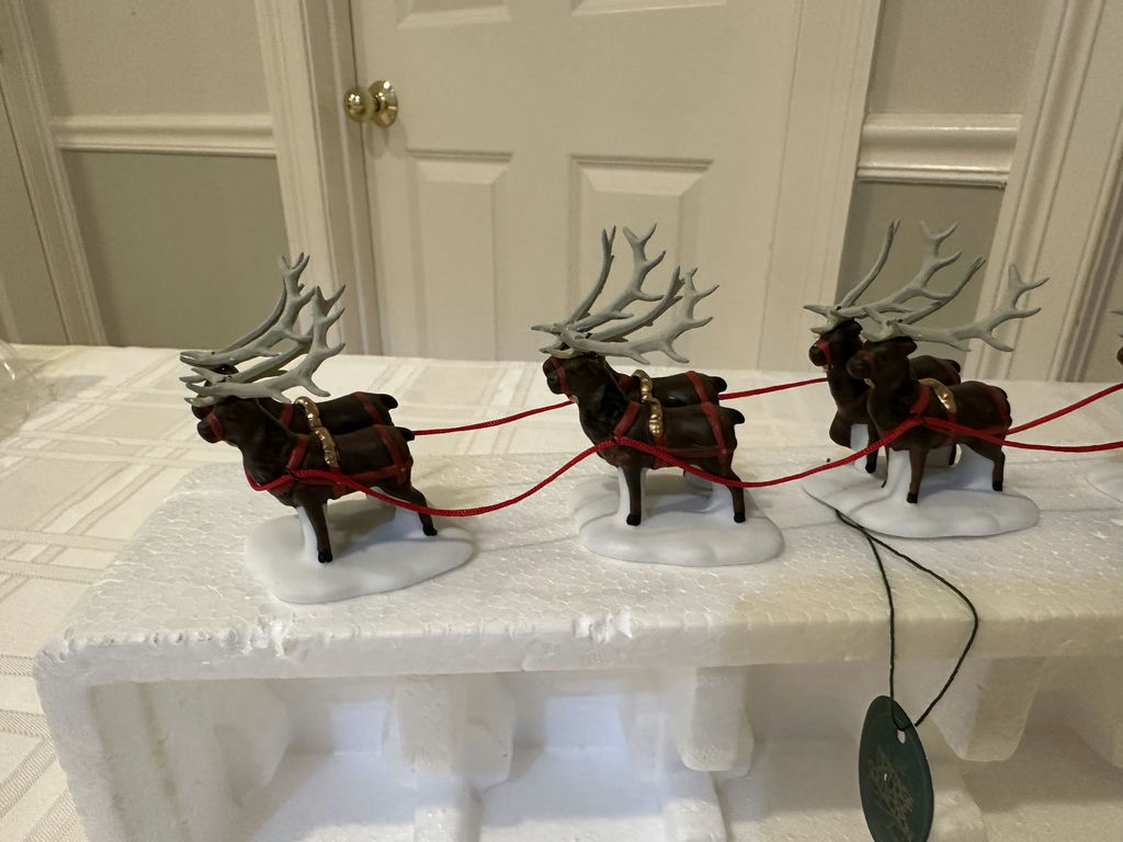 Heritage Village Collection Sleigh and EightTiny Reindeer Set -  - image 6 of 9