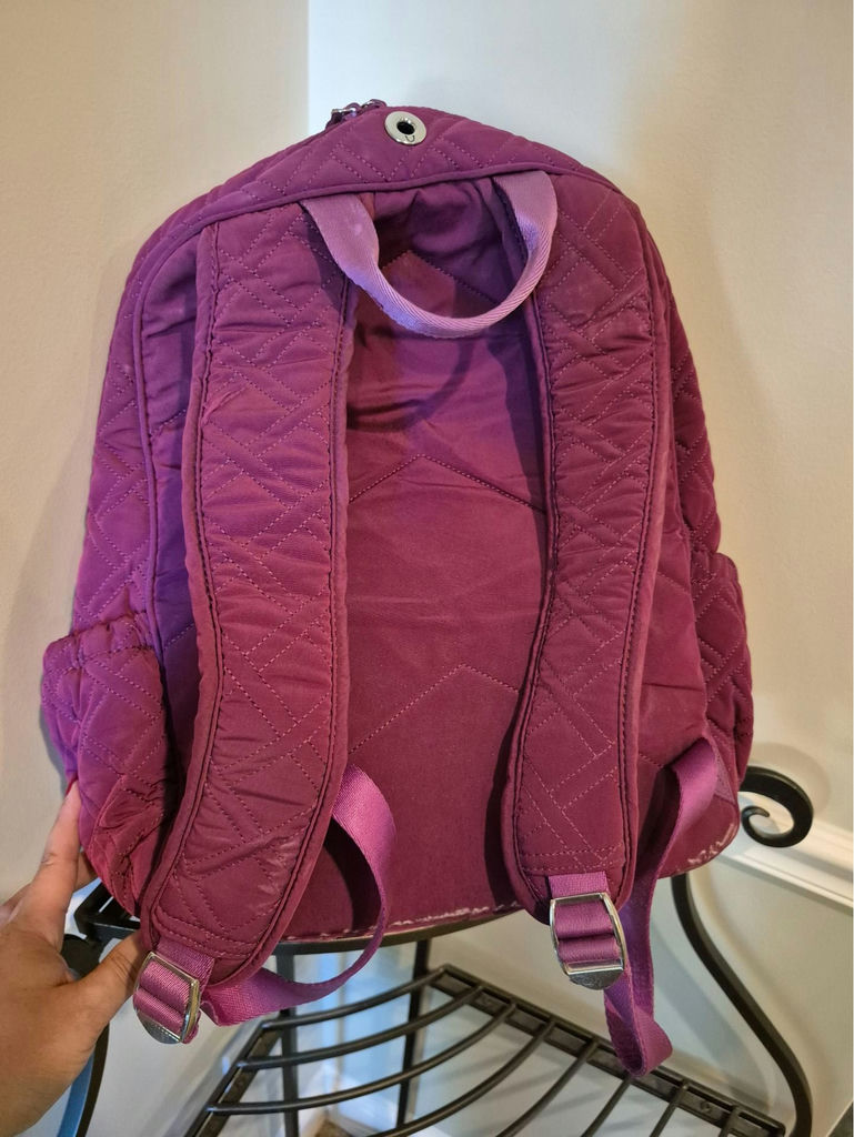 Vera Bradley Backpack- Purple Quilted - image 2 of 3