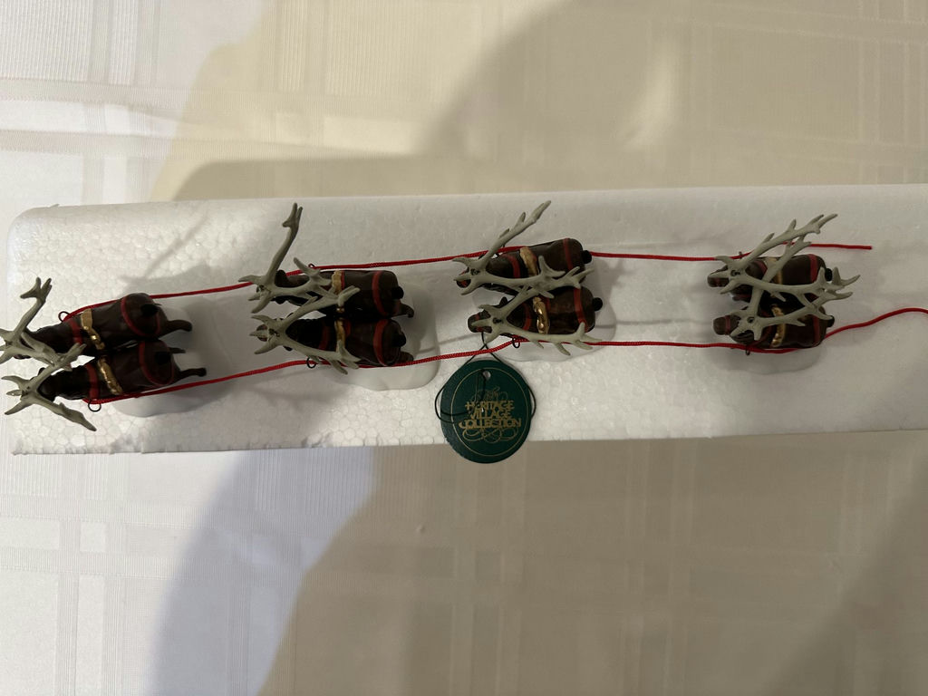 Heritage Village Collection Sleigh and EightTiny Reindeer Set - - image 4 of 9